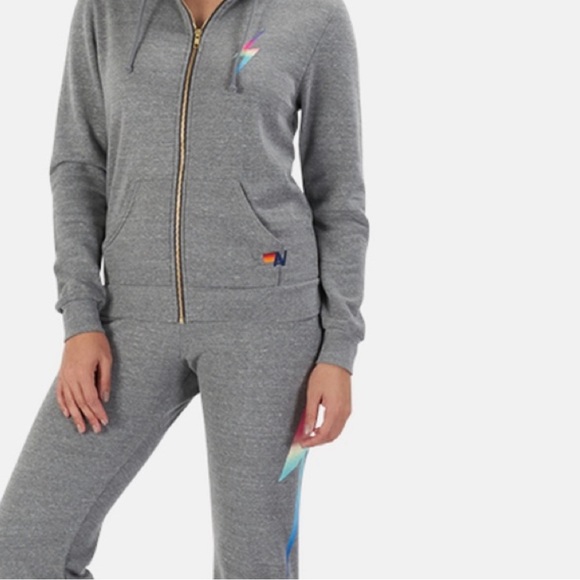 Aviator Nation Rainbow Bolt Zip sweatshirt XS - Picture 5 of 5